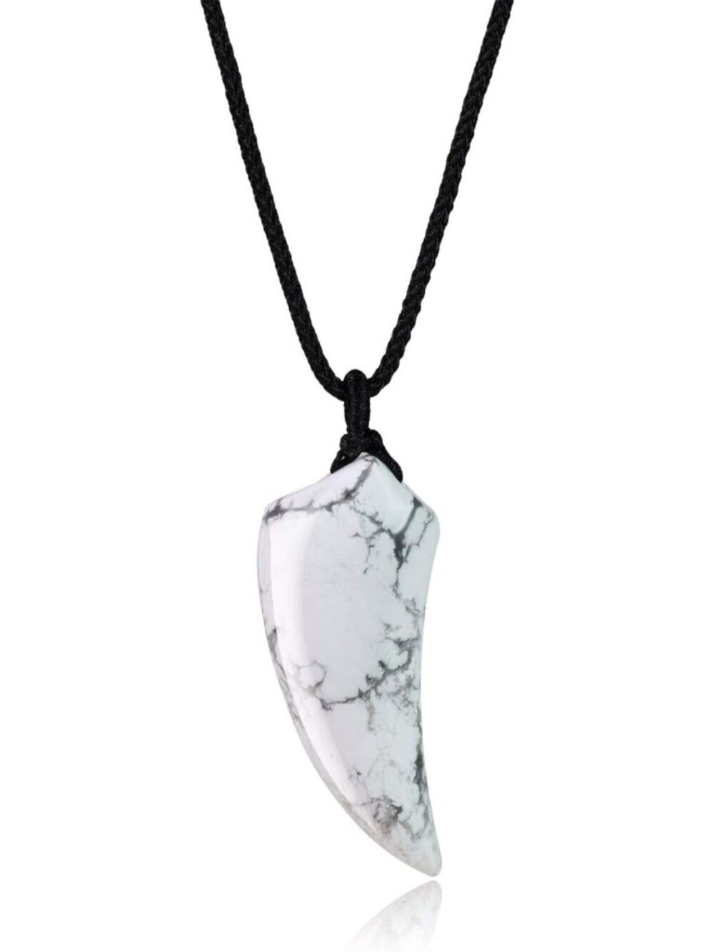 Healing Crystal Wolf Tooth Necklace | Natural Stone Pendant | Boho Chic Jewelry